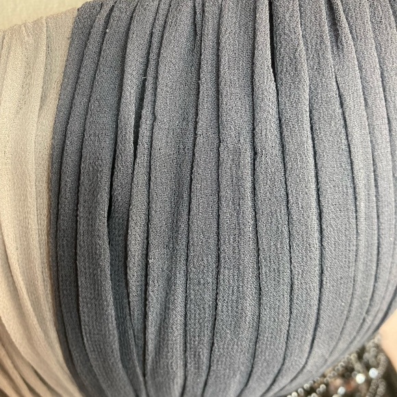 Oleg Cassini Color Block Silk Cocktail Dress - Picture 15 of 16